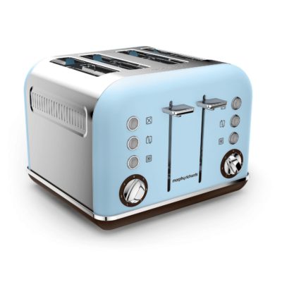 Morphy Richards 242100 Accents 4 Slice Toaster in Azure Blue Morphy Richards 242100 Accents 4 Slice Toaster in Azure Blue